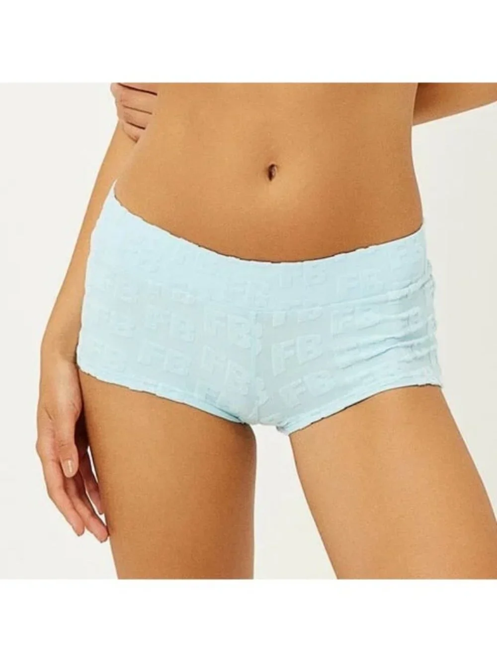 Frankie’s Bikinis Blue Crush Terry Boy Short L